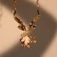 18K Real Gold Plated Pink Shell Necklace
