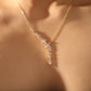 14K Real Gold Plated Diamond Leaf Necklace