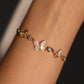 14K Real Gold Plated Natural Shell Butterfly Bracelet