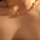 18K Real Gold Plated Multi Purple Opal Wave Necklace