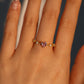 18K Gold Vermeil Pink Gem Heart Ring