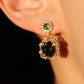 14K Real Gold Plated Emerald Butterfly Earrings