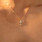 14K Real Gold Plated Double Diamond Cross Necklace