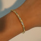 14K Real Gold Plated White Opal Diamonds Bracelet