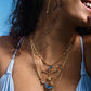 18K Real Gold Plated Moonstone Moon Star Necklace