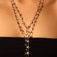 Platinum Plated Multi Pearls Layering Long Necklace (Waist Chain)