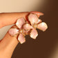 14K Real Gold Plated Enamel Flower Earrings