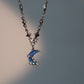 Platinum Plated Moonstone Moon Star Necklace