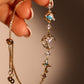14K Real Gold Plated Blue Star Moon Bracelet