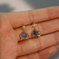 14K Real Gold Plated Moonstone Star Earrings