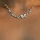 14K Real Gold Plated Natural Shell Butterfly Necklace