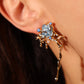 18K Real Gold Plated Blue Shell Earrings