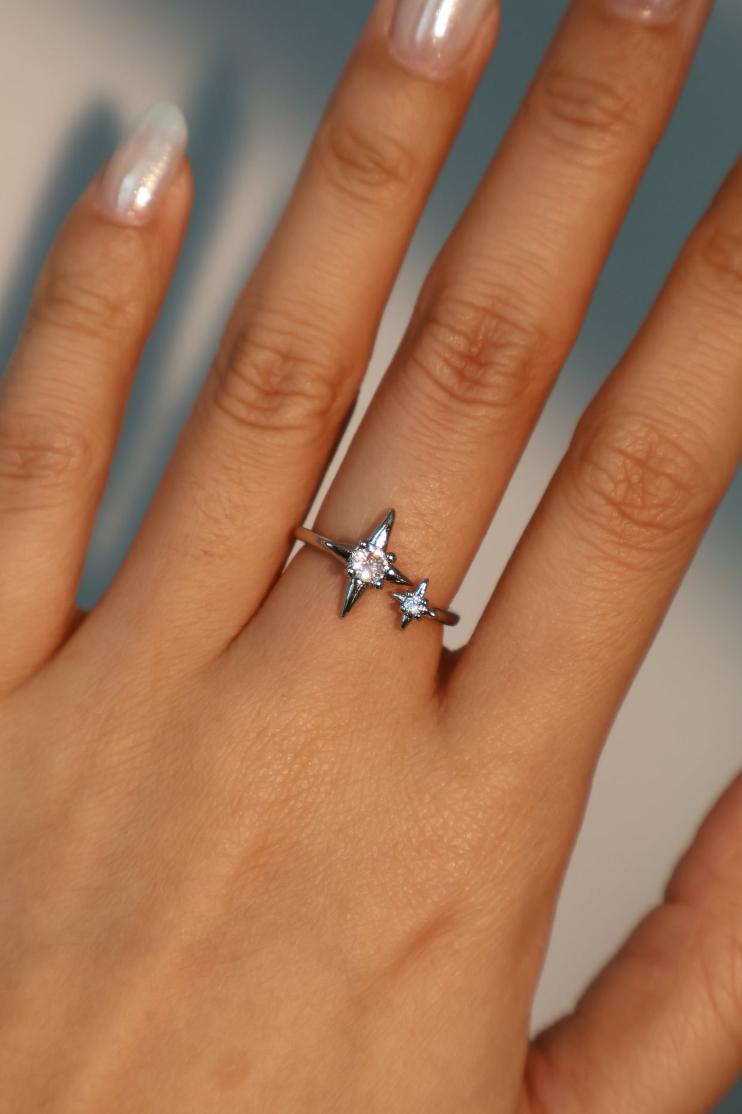 2 in 1 Diamonds Star Ring