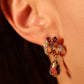 14K Real Gold Plated Purple Butterfly Drops Earrings