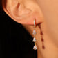 18K Real Gold Plated 3 in 1 Water Drop Earrings
