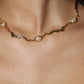18K Real Gold Plated Multi Pearls Wave Necklace