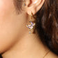 18K Real Gold Plated Moonstone Rose Moon Earrings (Pre-order)
