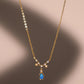 24K Gold Vermeil Blue Opal Droplet Necklace
