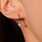 925 Sterling Silver Lucky Leaf Hoop Earrings