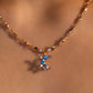 18K Real Gold Plated Moonstone Moon Star Necklace