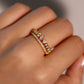 24K Gold Vermeil Double Layer Diamond Ring