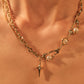 18K Real Gold Plated Pearl Star Necklace