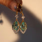 14K Real Gold Plated Blue Gem Droplet Earrings