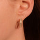 14K Real Gold Plated White Opal Diamond Earrings