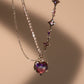 Platinum Plated Gradient Heart Necklace
