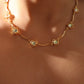 18K Real Gold Plated Multi Opal Necklace