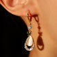 14K Real Gold Plated Diamond Opal Droplet Earrings