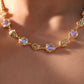 18K Real Gold Plated Multi Moonstone Shell Necklace