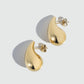 18K Gold Stainless Steel Water Droplets Earrings