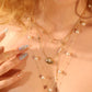 18K Real Gold Plated Shell Starfish Pearls Layer Necklace