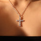 Stainless Steel Diamond Cross Necklace