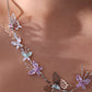 Multi Color Gem Butterfly Necklace