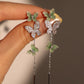 Diamond Green Butterfly Earrings