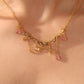18K Real Gold Plated Color Gypsophila Necklace