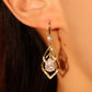18K Real Gold Plated Diamond Droplet Earrings