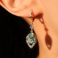14K Real Gold Plated Blue Gem Droplet Earrings