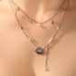 Platinum Plated Shell Starfish Pearls Layer Necklace
