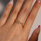 24K Gold Vermeil Double Layer Diamond Ring