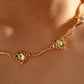 18K Real Gold Plated Multi Opal Necklace