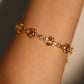 18K Real Gold Plated Multi Diamond Iris Bracelet