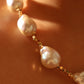 18K Real Gold Plated Multi Baroque Pearls Necklace