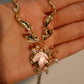 18K Real Gold Plated Pink Shell Necklace