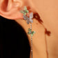 Diamond Green Butterfly Earrings
