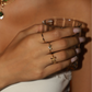 14K Real Gold Plated Emerald Butterfly Ring