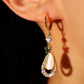 14K Real Gold Plated Diamond Opal Droplet Earrings