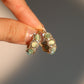 18K Real Gold Plated Green Opal Hoop Earrings